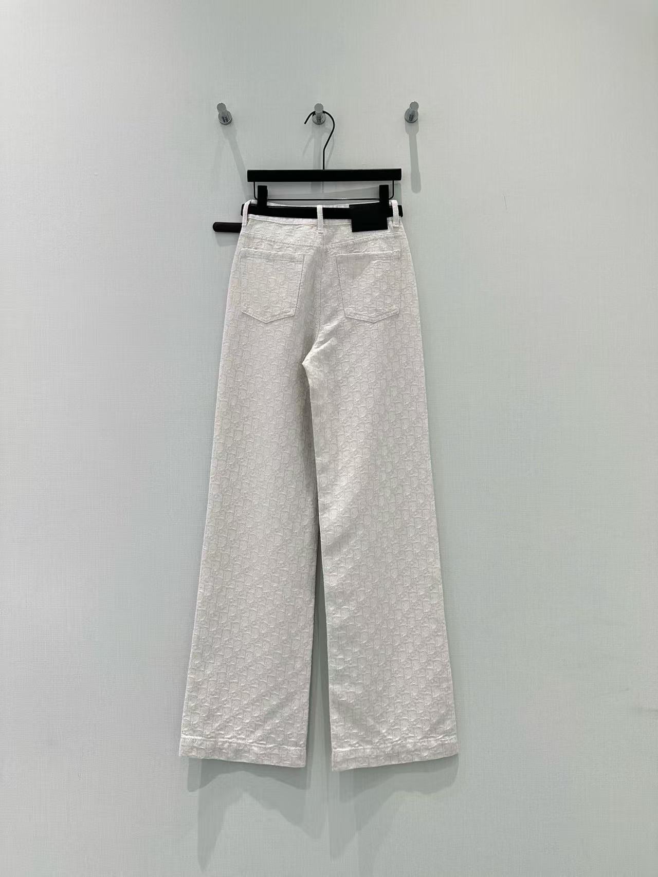 DIOR ジャカード ストレートジーンズ（ベルト付き）【50％割引+送料無料】