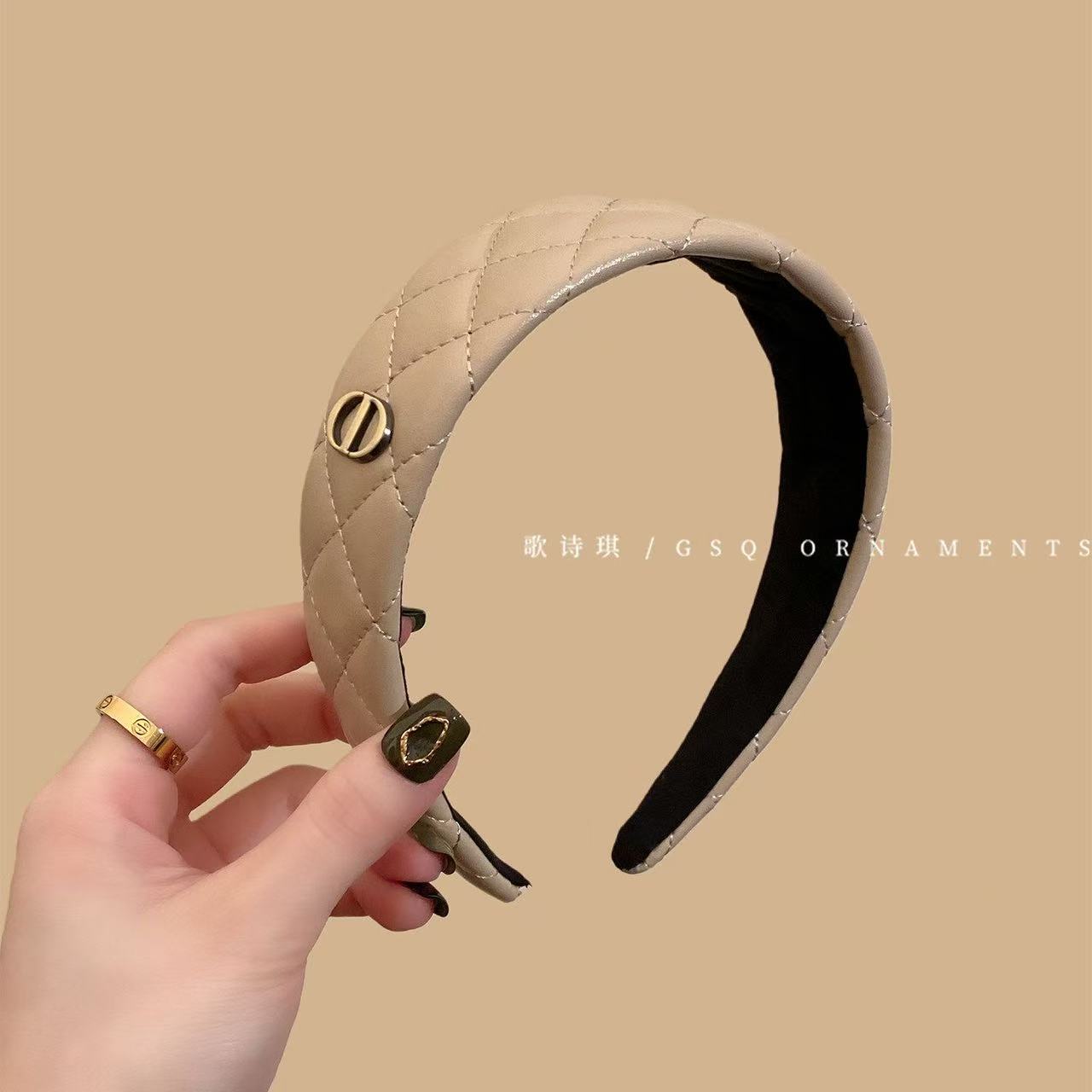 DIOR CD プレイド ヘッドバンド【50％割引+送料無料】