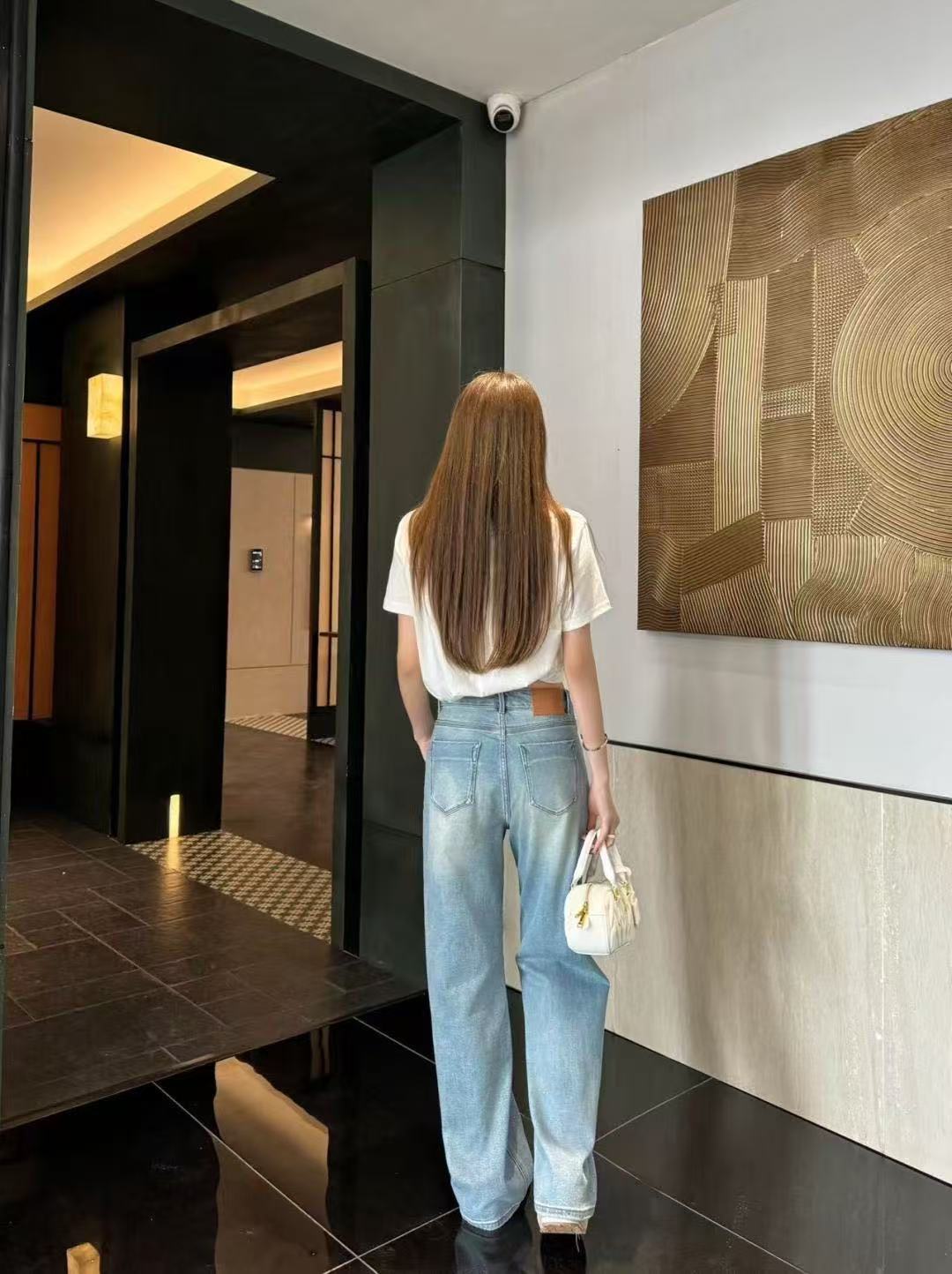 CHANE1 ダブルC ラインストーンジーンズ【50％割引+送料無料】