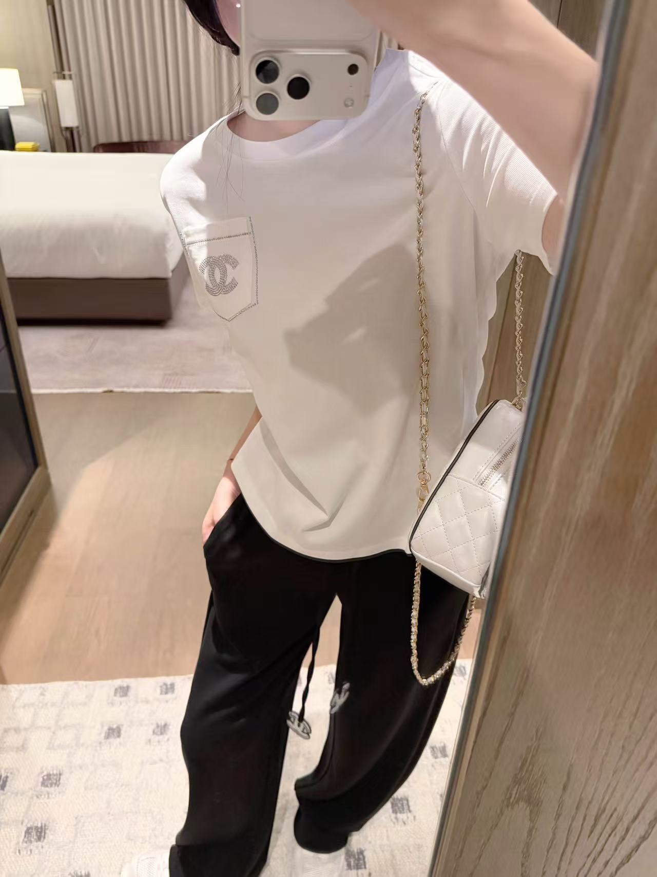 CHANE1 ダブルCポケットTシャツ【50％割引+送料無料】