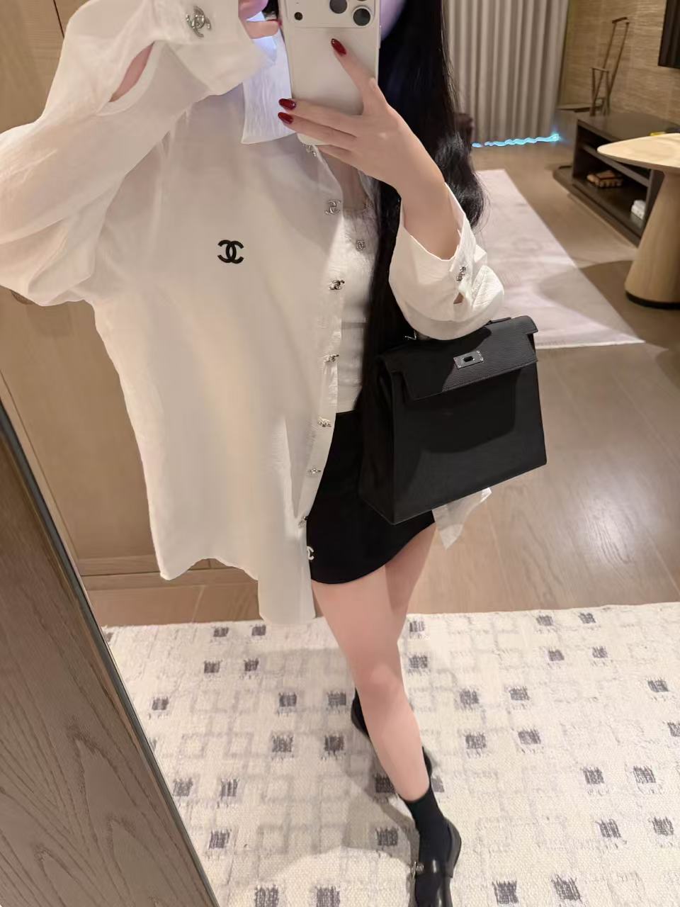 CHANE1 ダブルC ベスト＋シャツ【50％割引+送料無料】