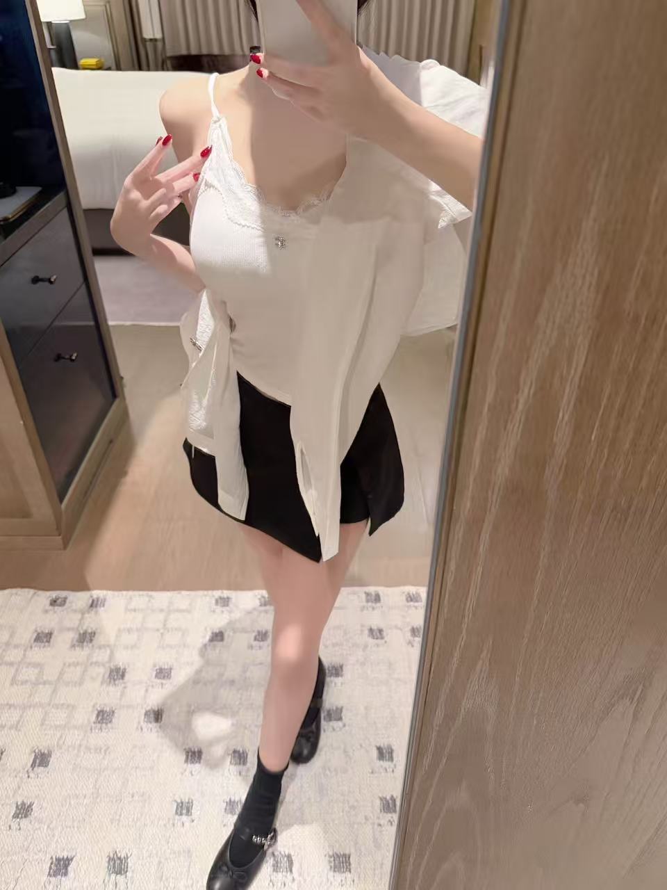 CHANE1 ダブルC ベスト＋シャツ【50％割引+送料無料】