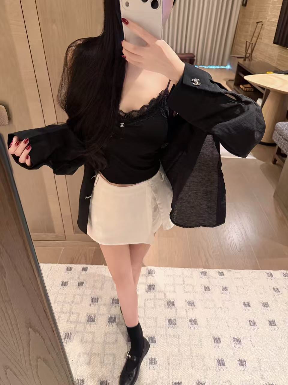 CHANE1 ダブルC ベスト＋シャツ【50％割引+送料無料】