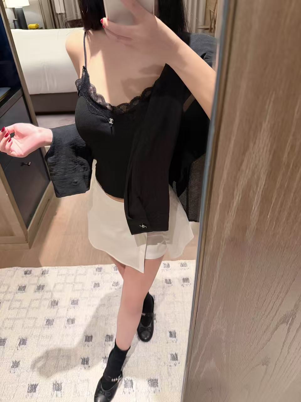 CHANE1 ダブルC ベスト＋シャツ【50％割引+送料無料】