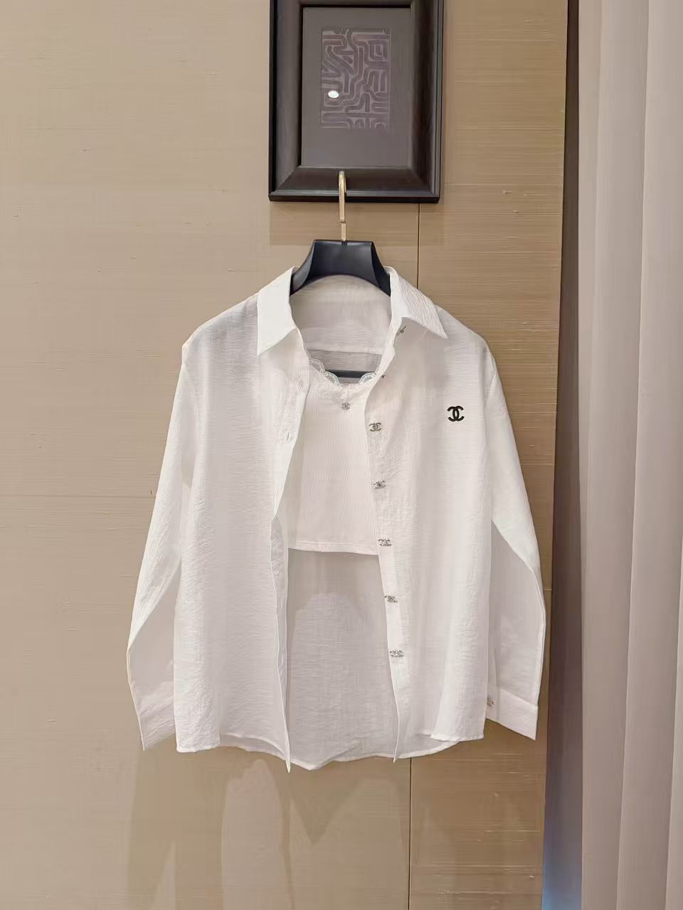 CHANE1 ダブルC ベスト＋シャツ【50％割引+送料無料】