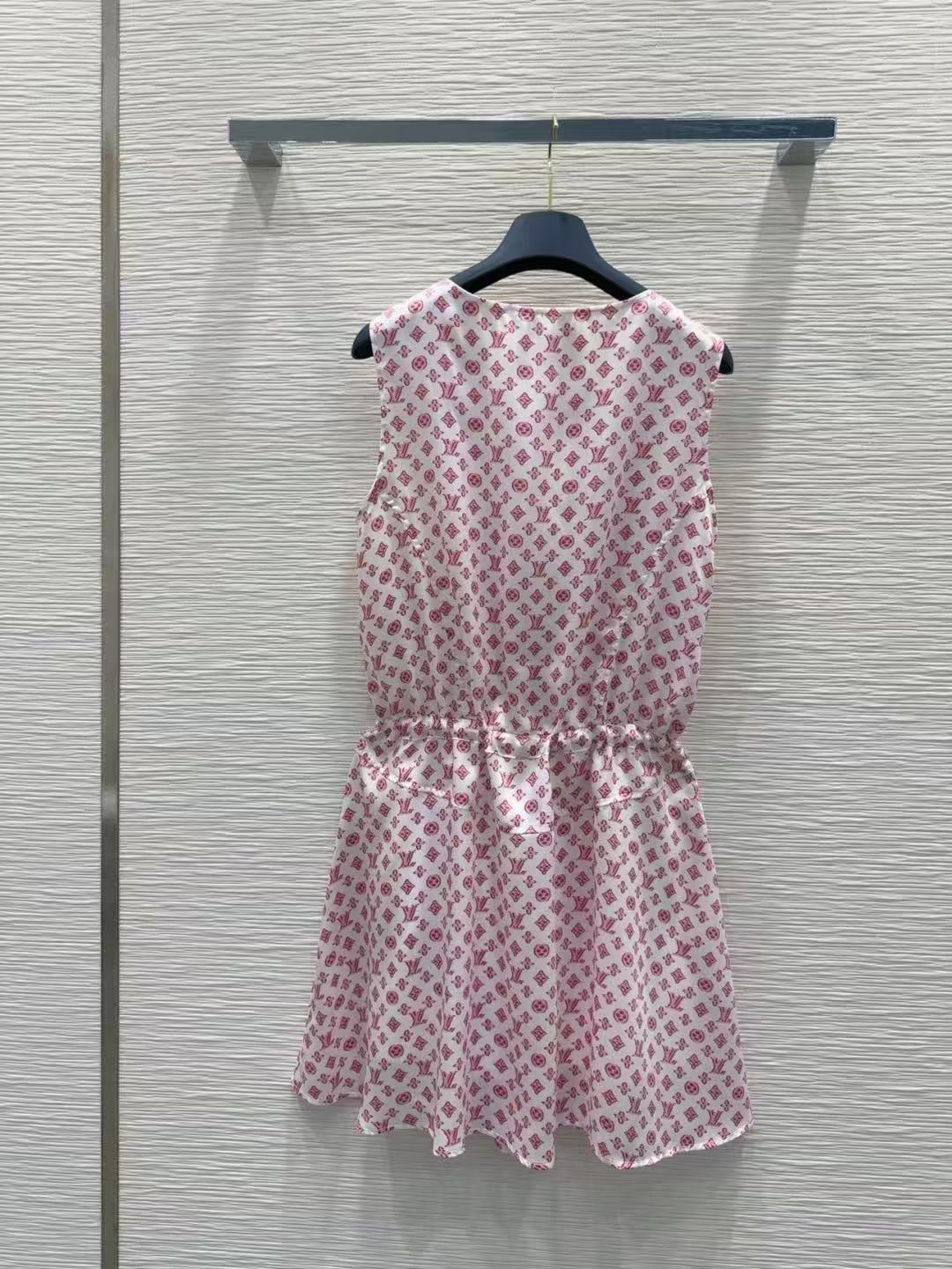 LVプリント ノースリーブドレス【50％割引+送料無料】