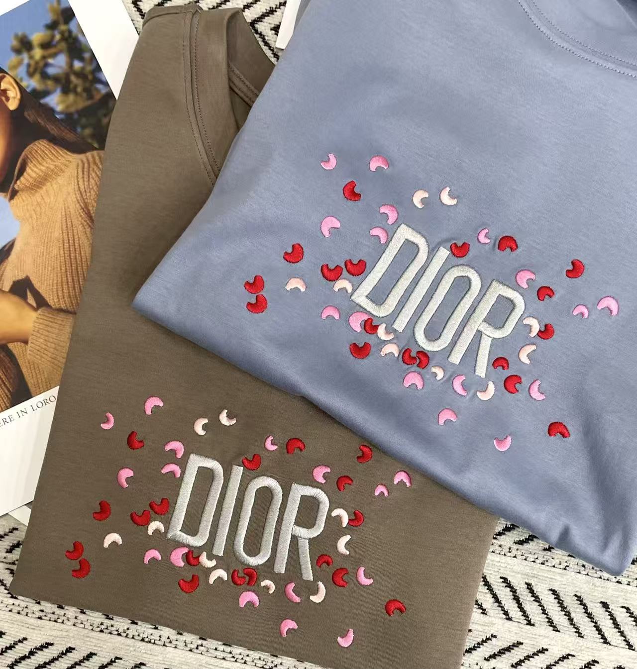 DIOR 刺繍ロゴTシャツ【50％割引+送料無料】