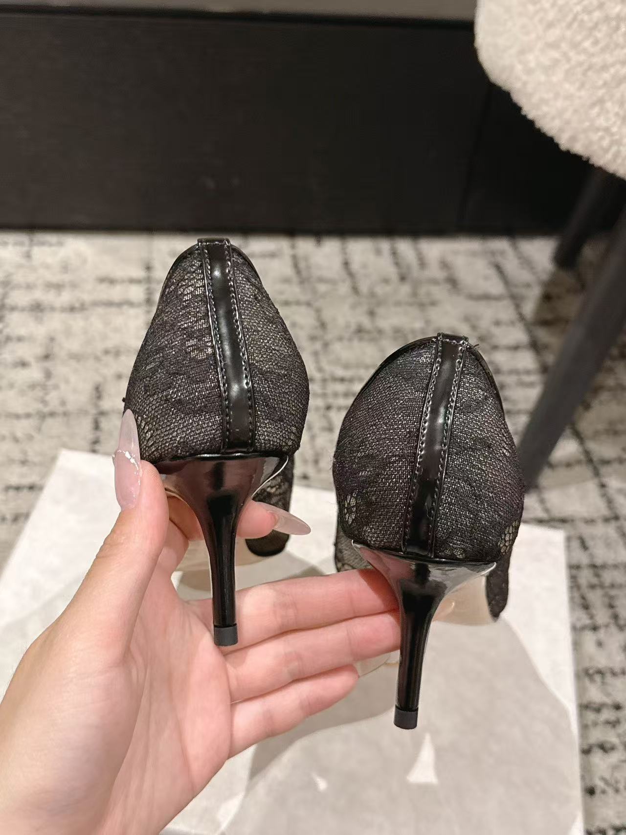 jimmycho0 高品質レースハイヒール【50％割引+送料無料】