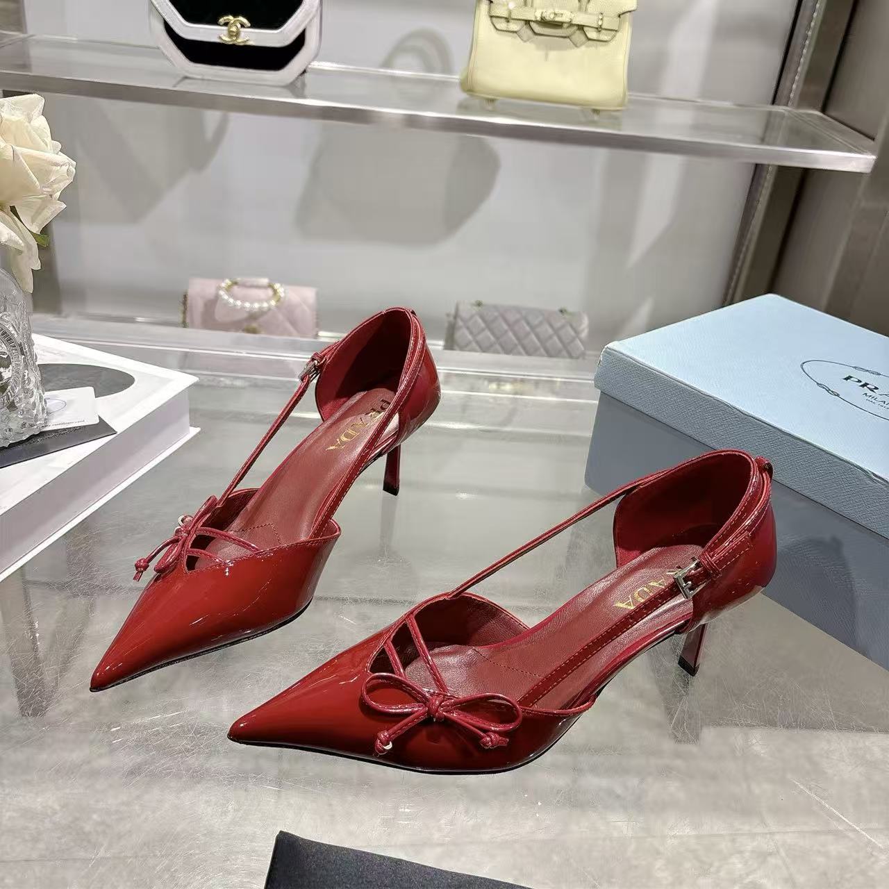 PR4DA 高品質パテントレザー ポインテッドトゥ ハイヒール【50％割引+送料無料】