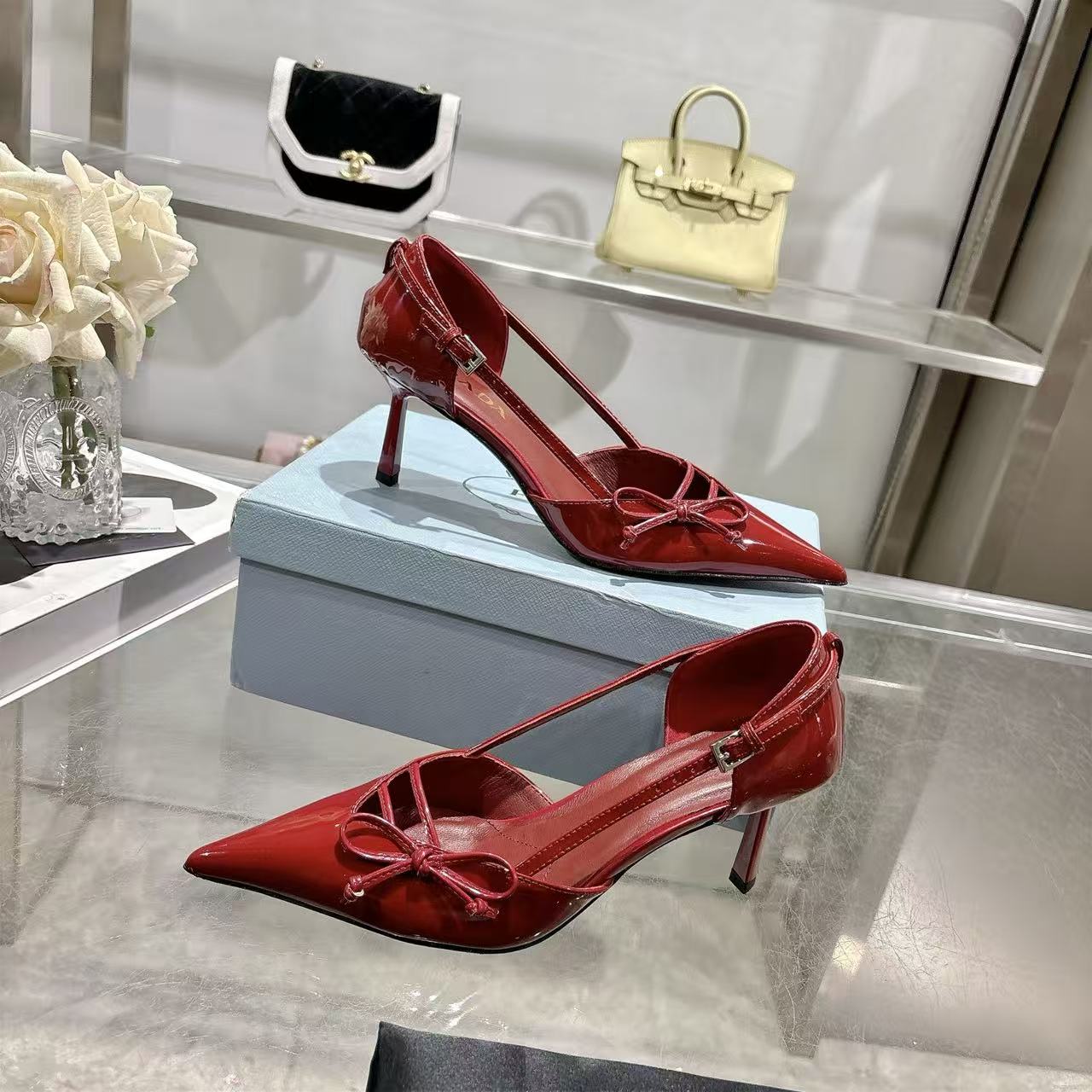 PR4DA 高品質パテントレザー ポインテッドトゥ ハイヒール【50％割引+送料無料】