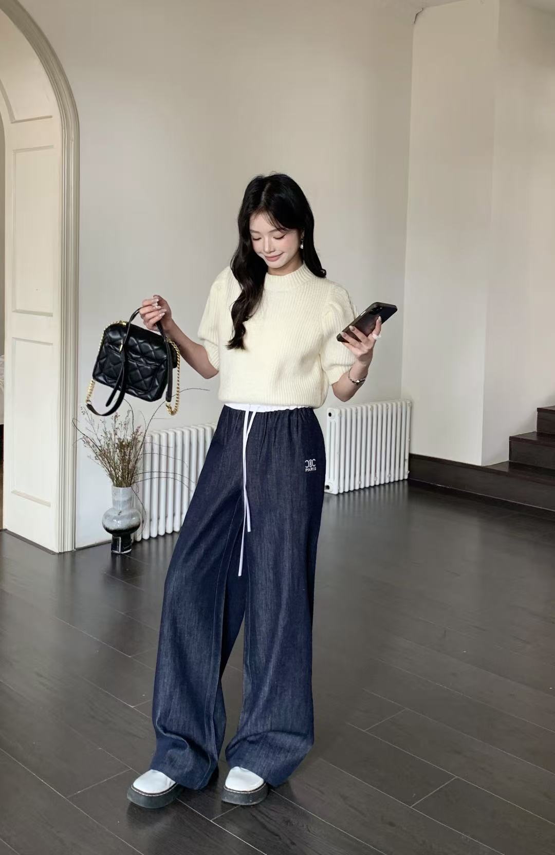 CELINE 凱旋門刺繍 カジュアルトラウザーズ【50％割引+送料無料】