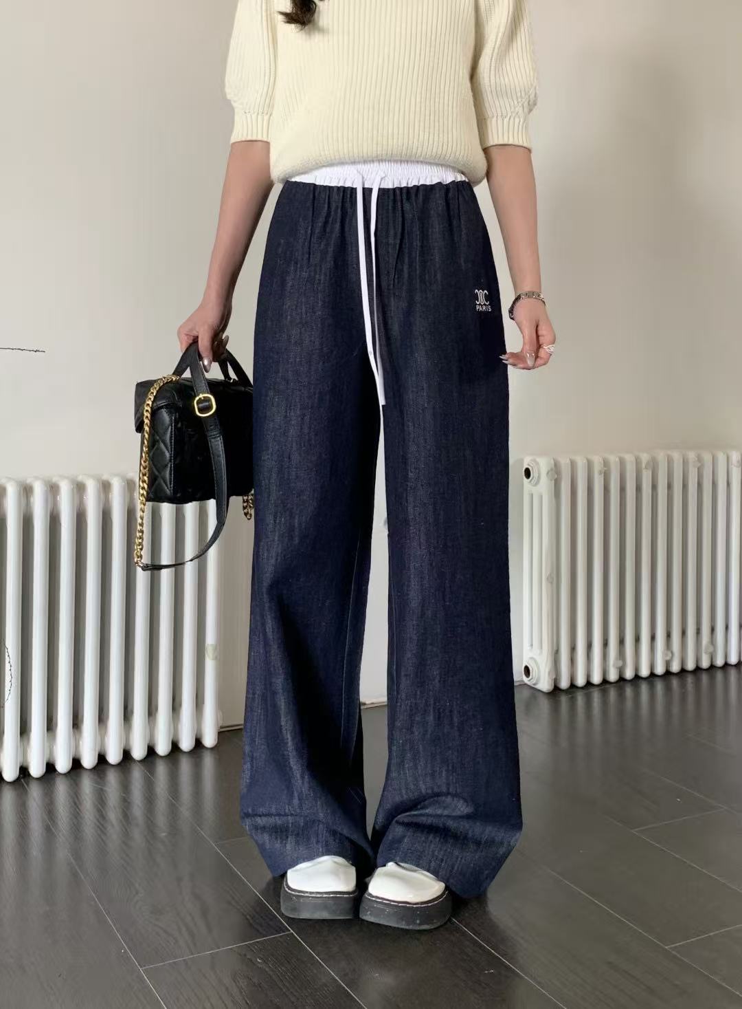 CELINE 凱旋門刺繍 カジュアルトラウザーズ【50％割引+送料無料】