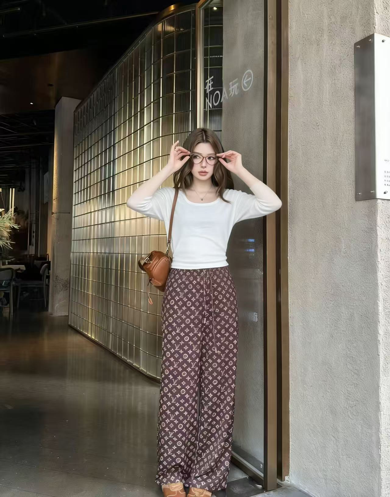 LVプリント カジュアルトラウザー【50％割引+送料無料】