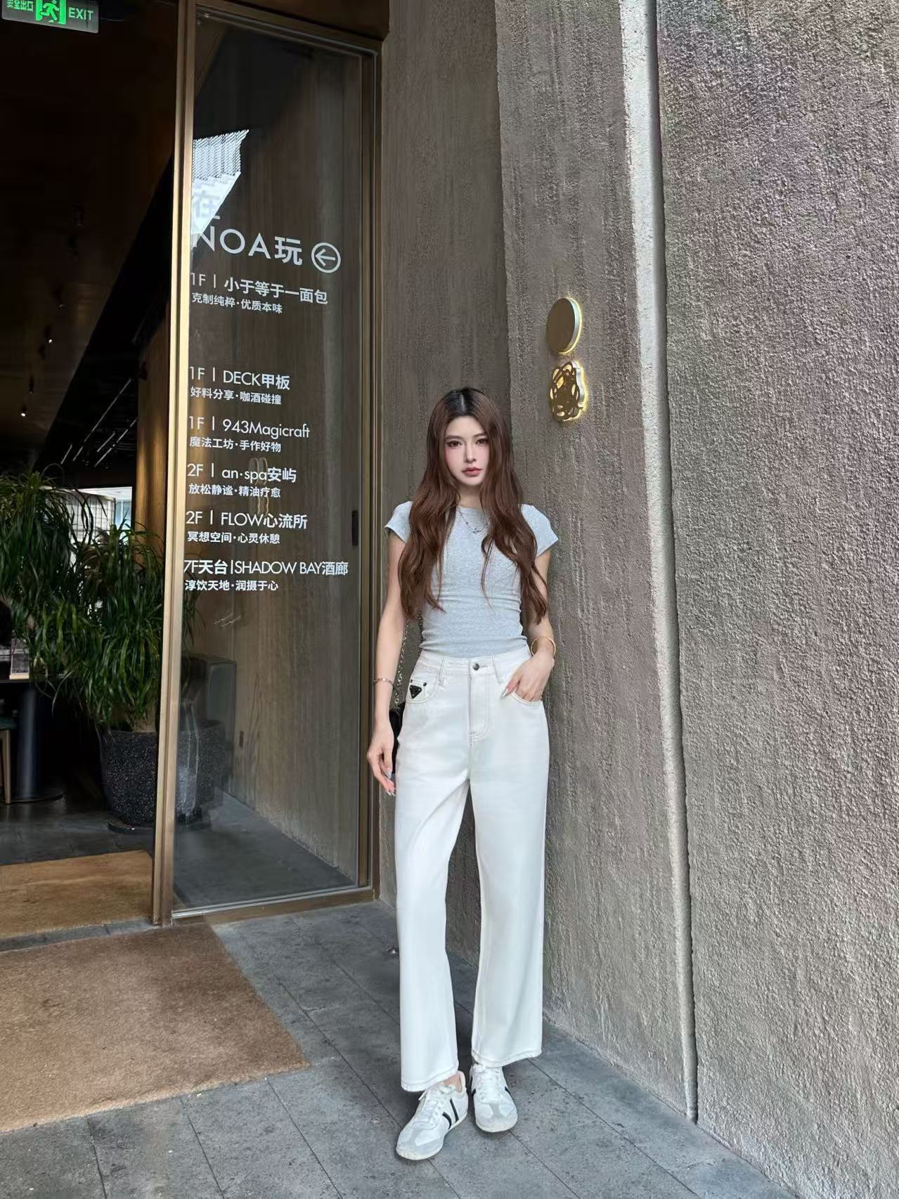 PR4DA 高品質トライアングルロゴジーンズ【50％割引+送料無料】