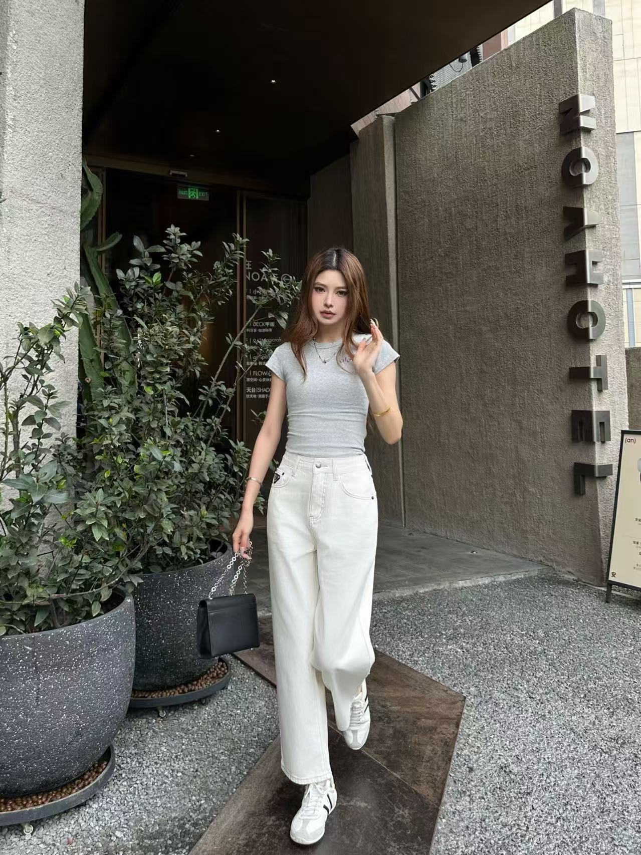 PR4DA 高品質トライアングルロゴジーンズ【50％割引+送料無料】