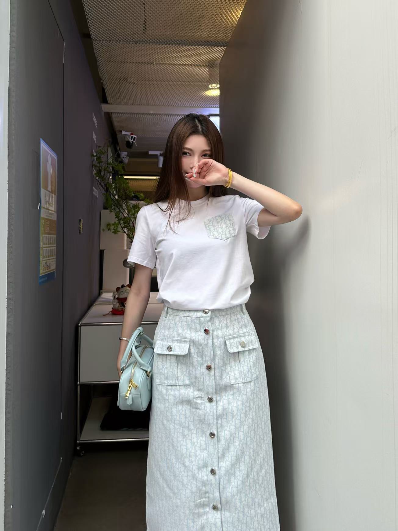 DIOR 高品質ポケットTシャツ ＋ スカート【50％割引+送料無料】