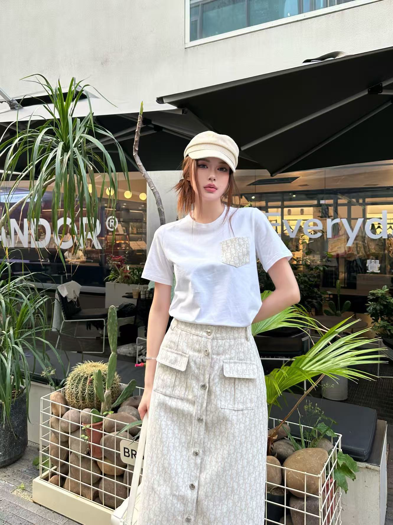 DIOR 高品質ポケットTシャツ ＋ スカート【50％割引+送料無料】