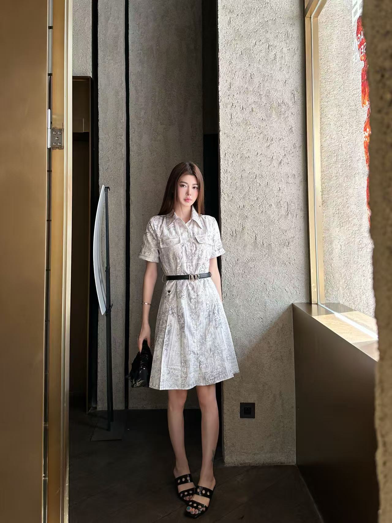 DIOR 高品質プリントドレス【50％割引+送料無料】