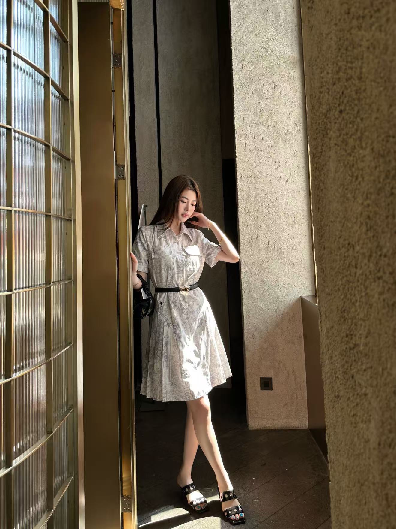 DIOR 高品質プリントドレス【50％割引+送料無料】