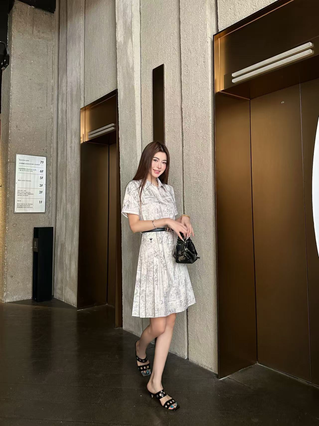 DIOR 高品質プリントドレス【50％割引+送料無料】