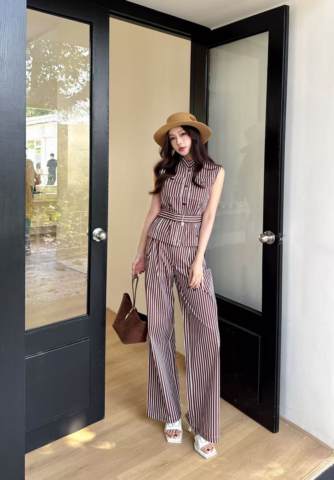 DIOR 上質スタンドカラーベスト ＋ トラウザーズ セット【50％割引+送料無料】