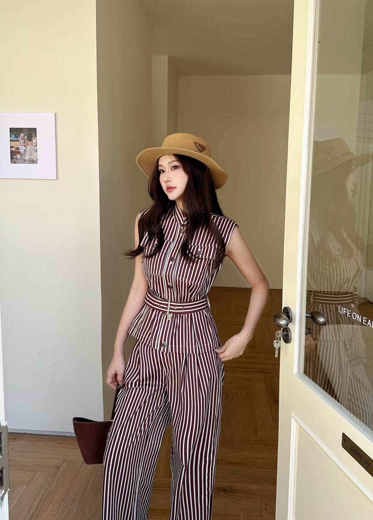 DIOR 上質スタンドカラーベスト ＋ トラウザーズ セット【50％割引+送料無料】