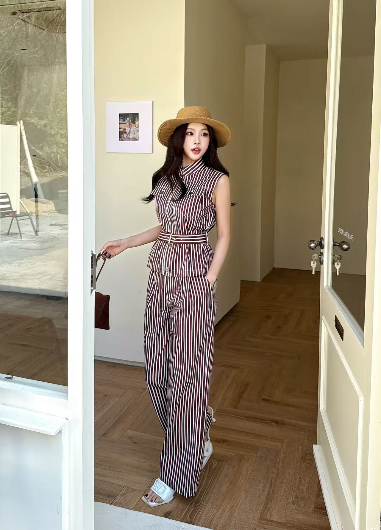 DIOR 上質スタンドカラーベスト ＋ トラウザーズ セット【50％割引+送料無料】