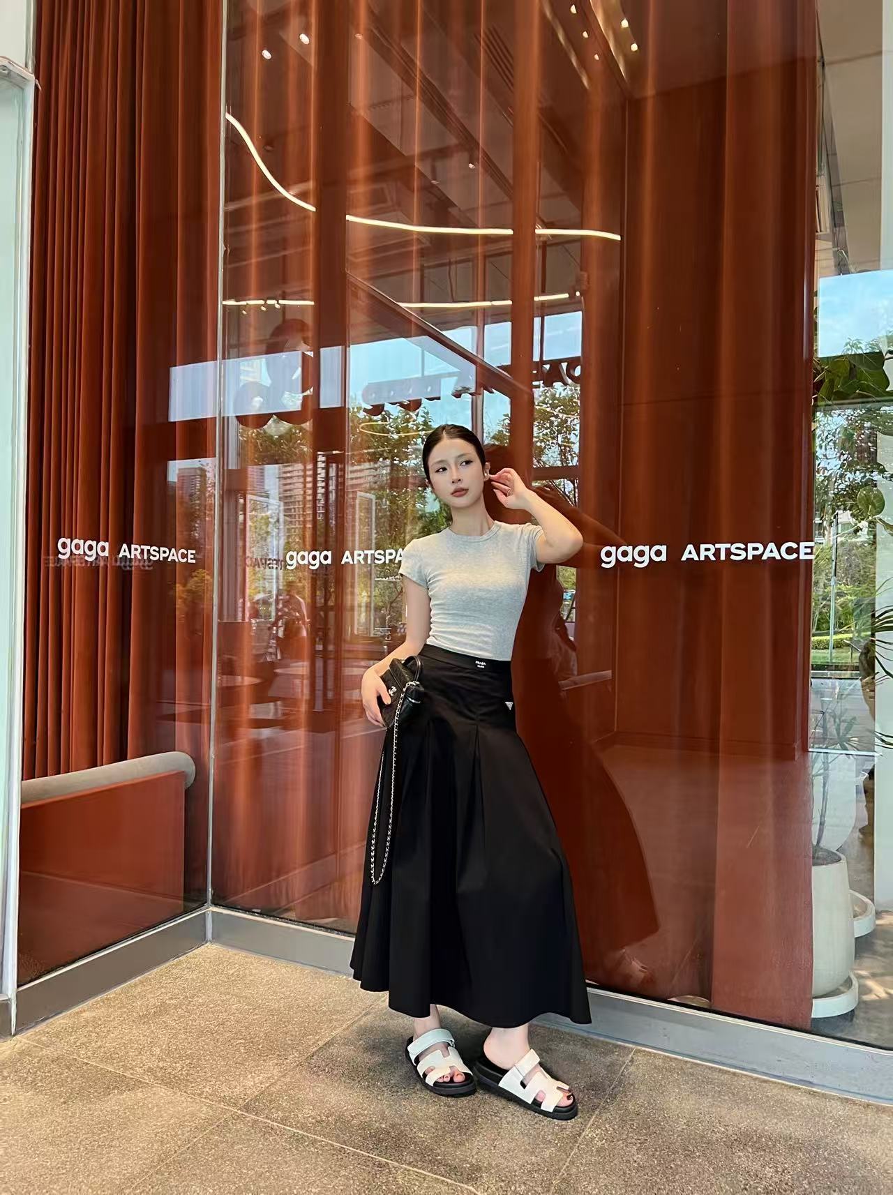 PR4DA トライアングルロゴ入り高品質スカート【50％割引+送料無料】