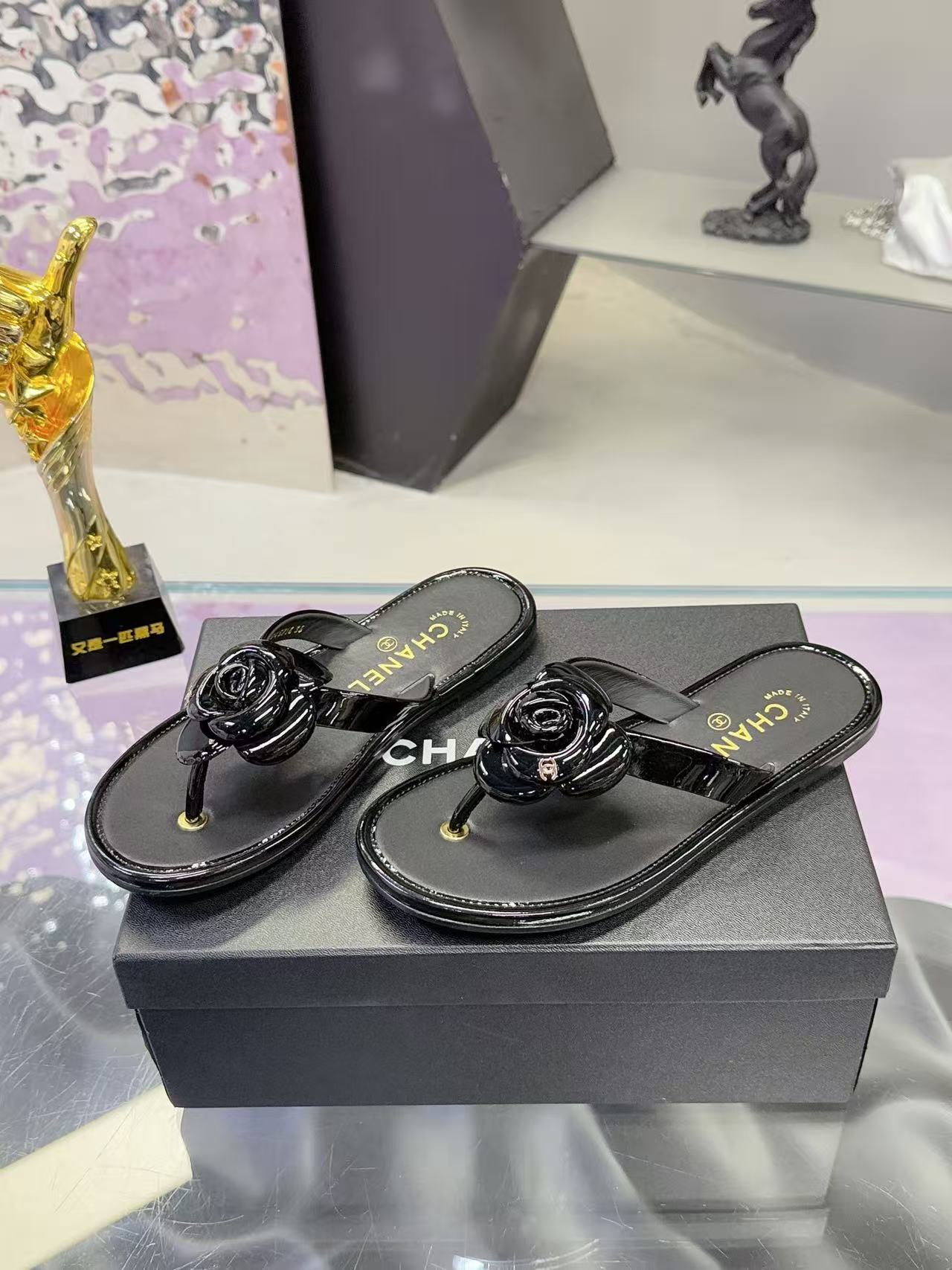 CHANE1 カメリアスリッパ【50％割引+送料無料】