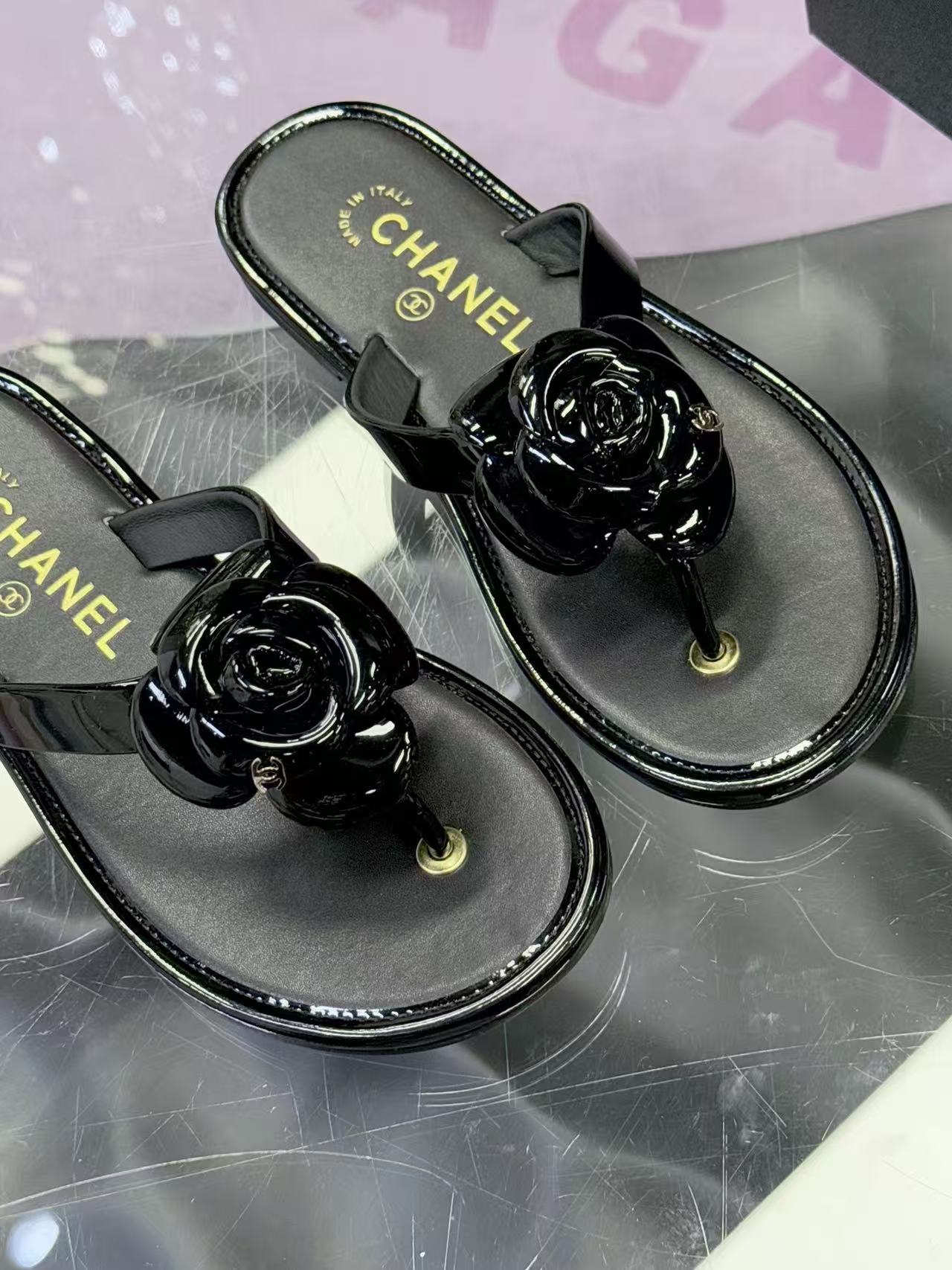 CHANE1 カメリアスリッパ【50％割引+送料無料】