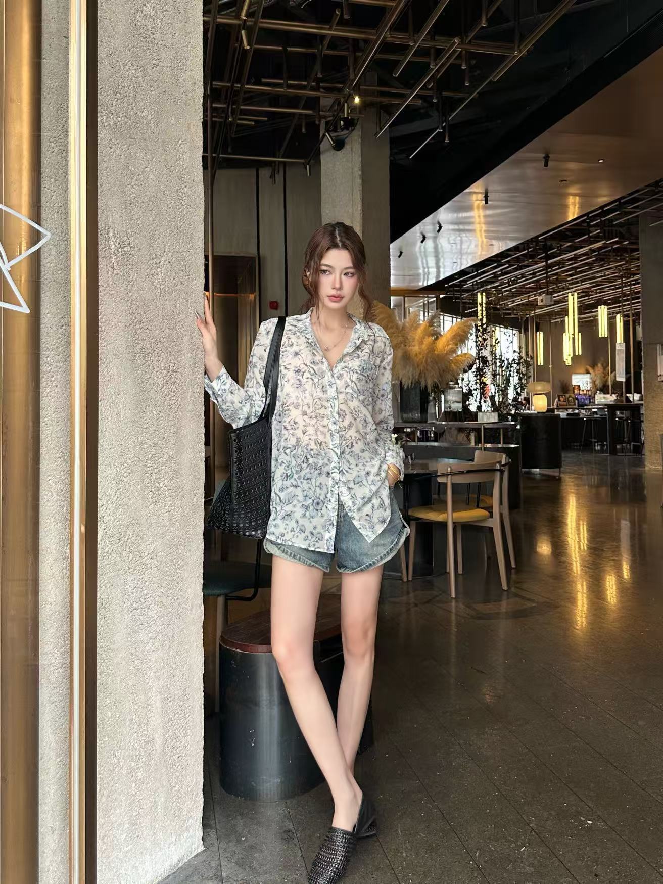 DIOR プリント ルーズフィットシャツ【50％割引+送料無料】