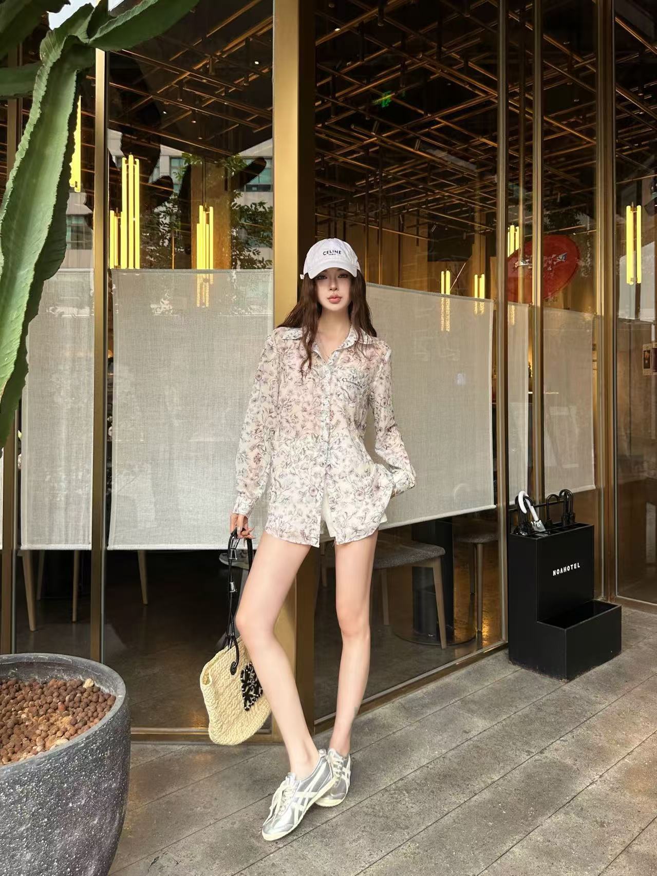 DIOR プリント ルーズフィットシャツ【50％割引+送料無料】