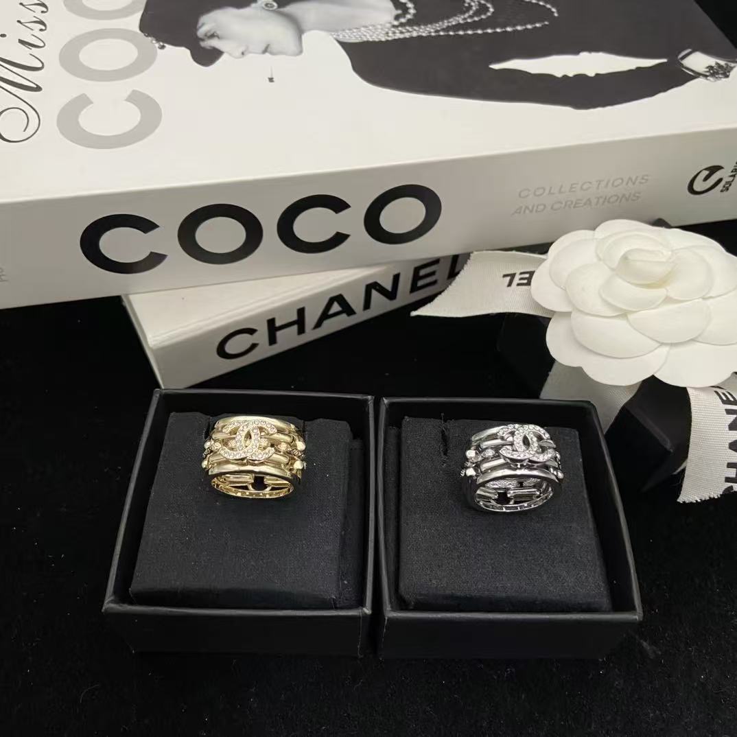 CHANE1 ダブルC 中空リング【50％割引+送料無料】