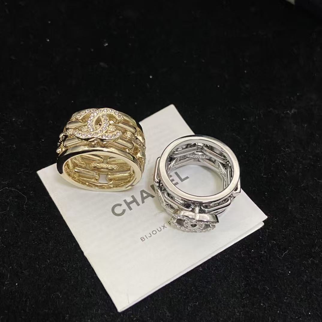 CHANE1 ダブルC 中空リング【50％割引+送料無料】
