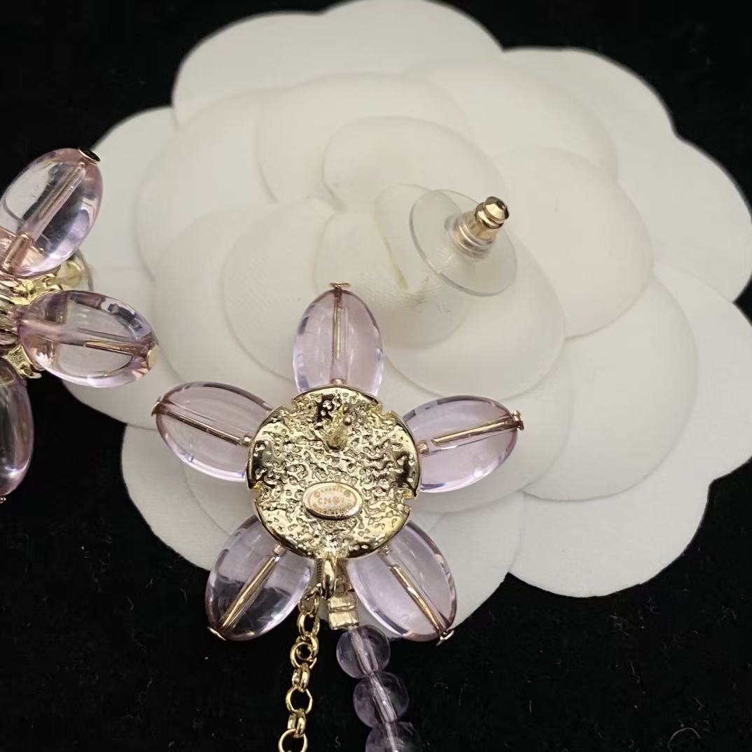 CHANE1 フラワーダブルCスタッドピアス【50％割引+送料無料】