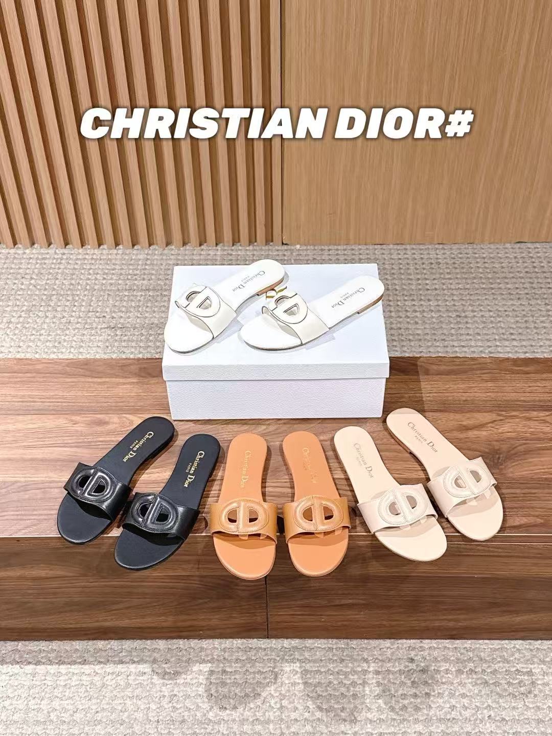 DIOR 上質なCDカーフスキン・スライド【50％割引+送料無料】