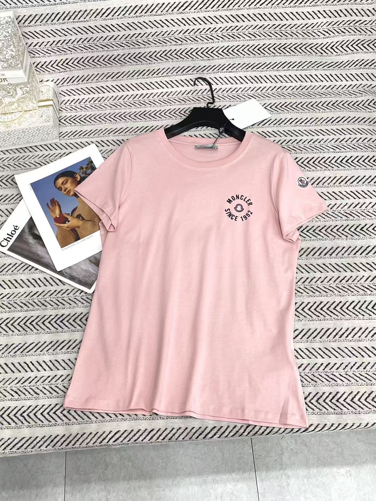 MONCLERシンプルな刺繍文字Tシャツ【50％割引+送料無料】