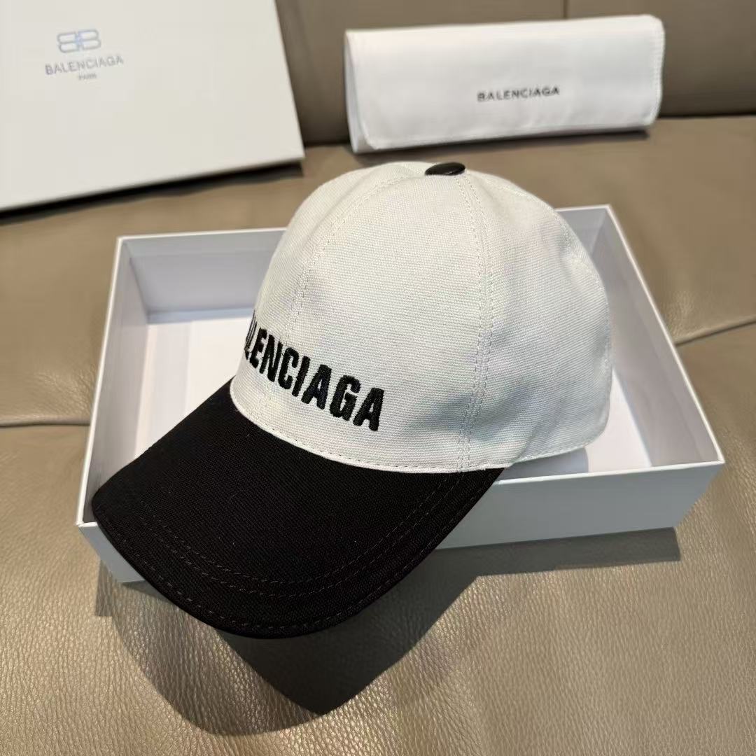 BALENC1AG ブラック＆ホワイトレターベースボールキャップ【50％割引+送料無料】