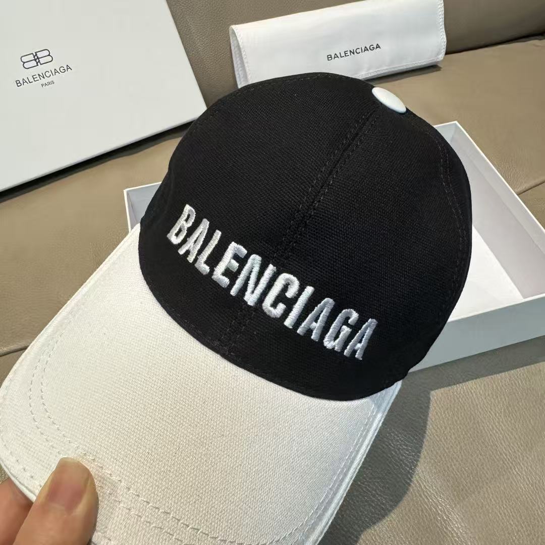BALENC1AG ブラック＆ホワイトレターベースボールキャップ【50％割引+送料無料】