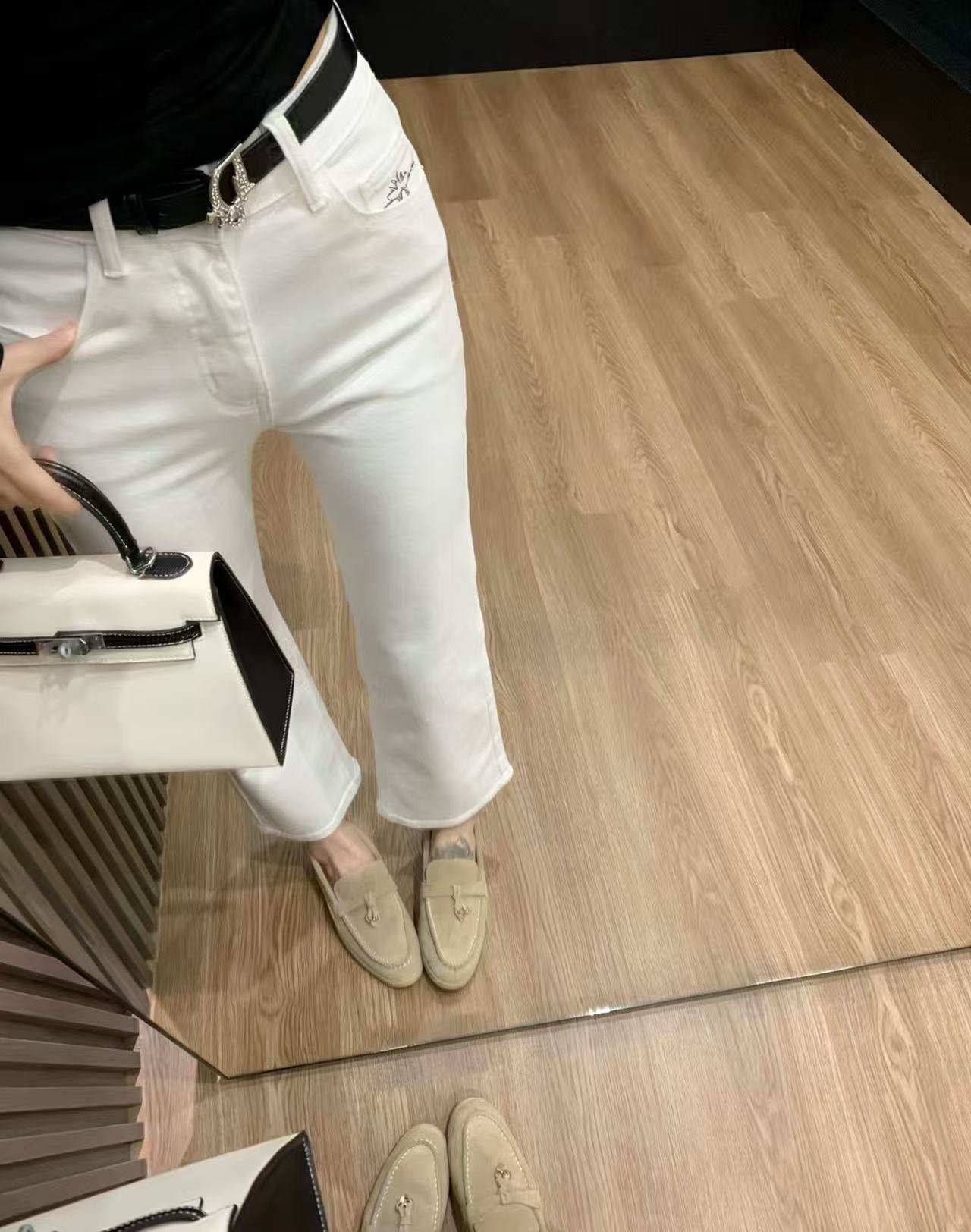 DIOR ミニマリスト クロップドデニムジーンズ【50％割引+送料無料】