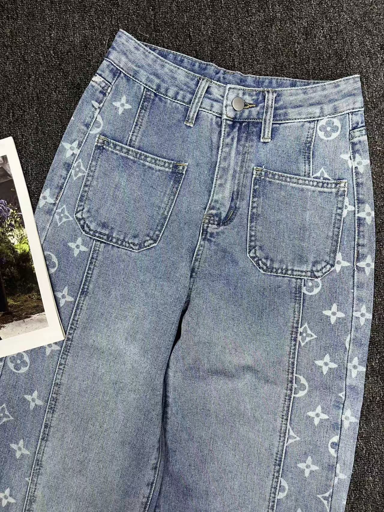 LVストレートレッグジーンズ、ポケット2つ付き【50％割引+送料無料】