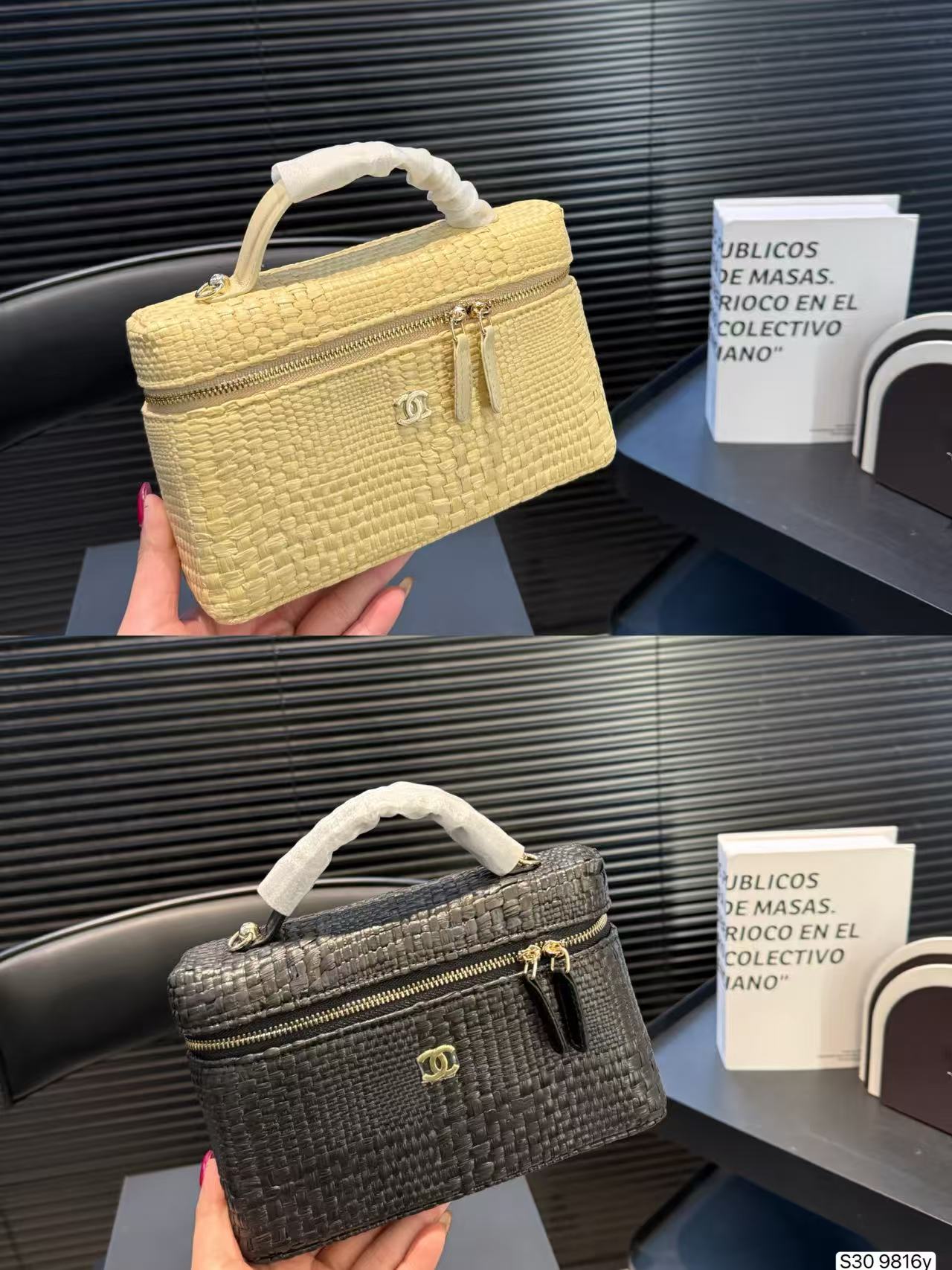 CHANE1 ダブルCジッパーハンドバッグ【50％割引+送料無料】