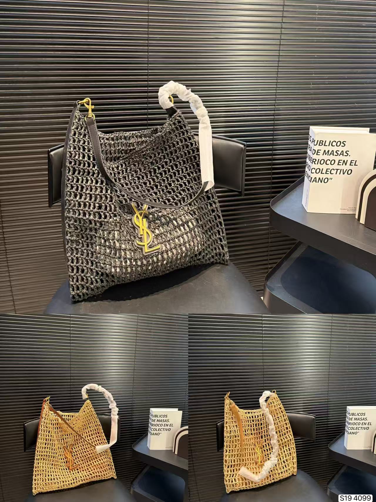 YSL ウーブン トートバッグ【50％割引+送料無料】