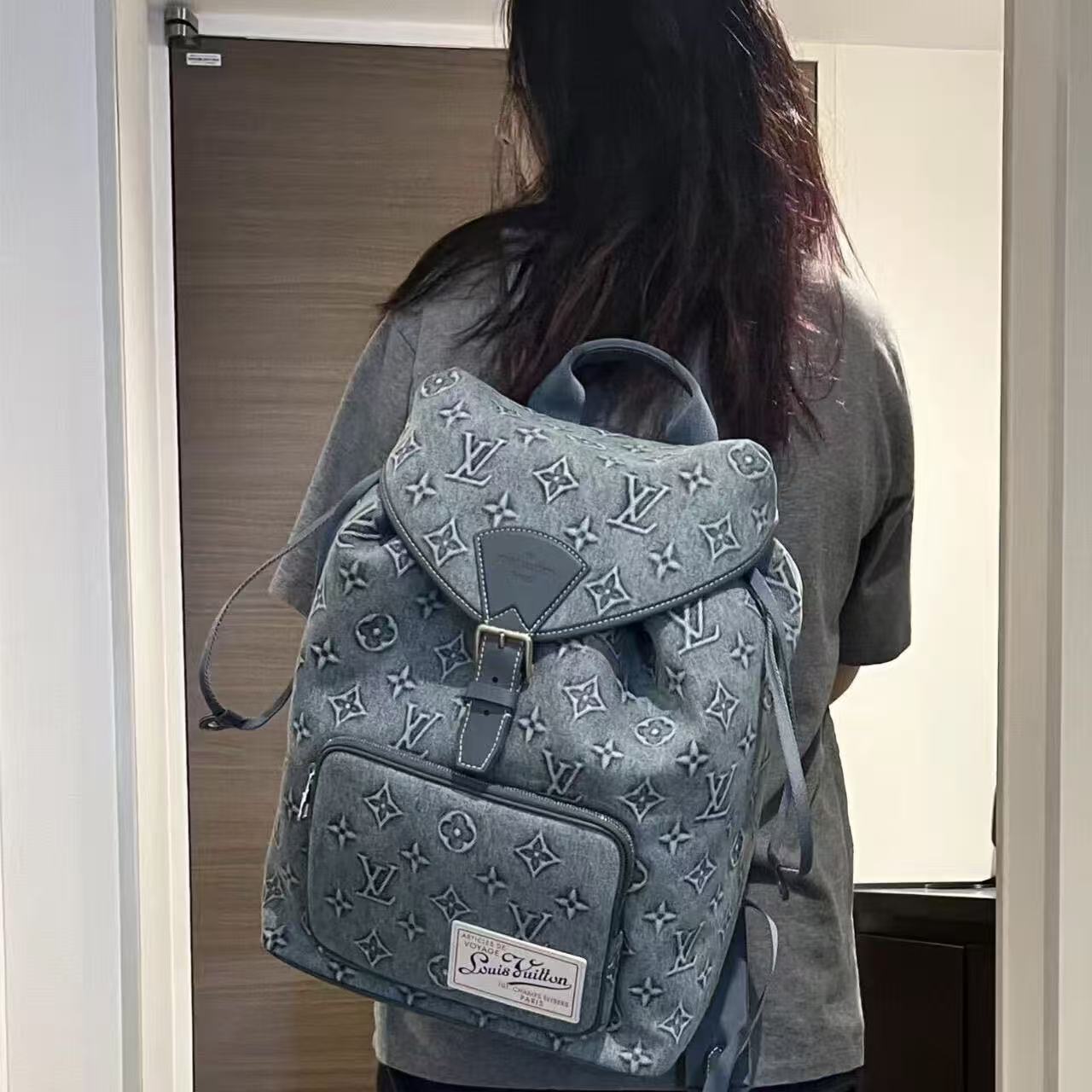 LV Montsourisデニムバックパック【50％割引+送料無料】