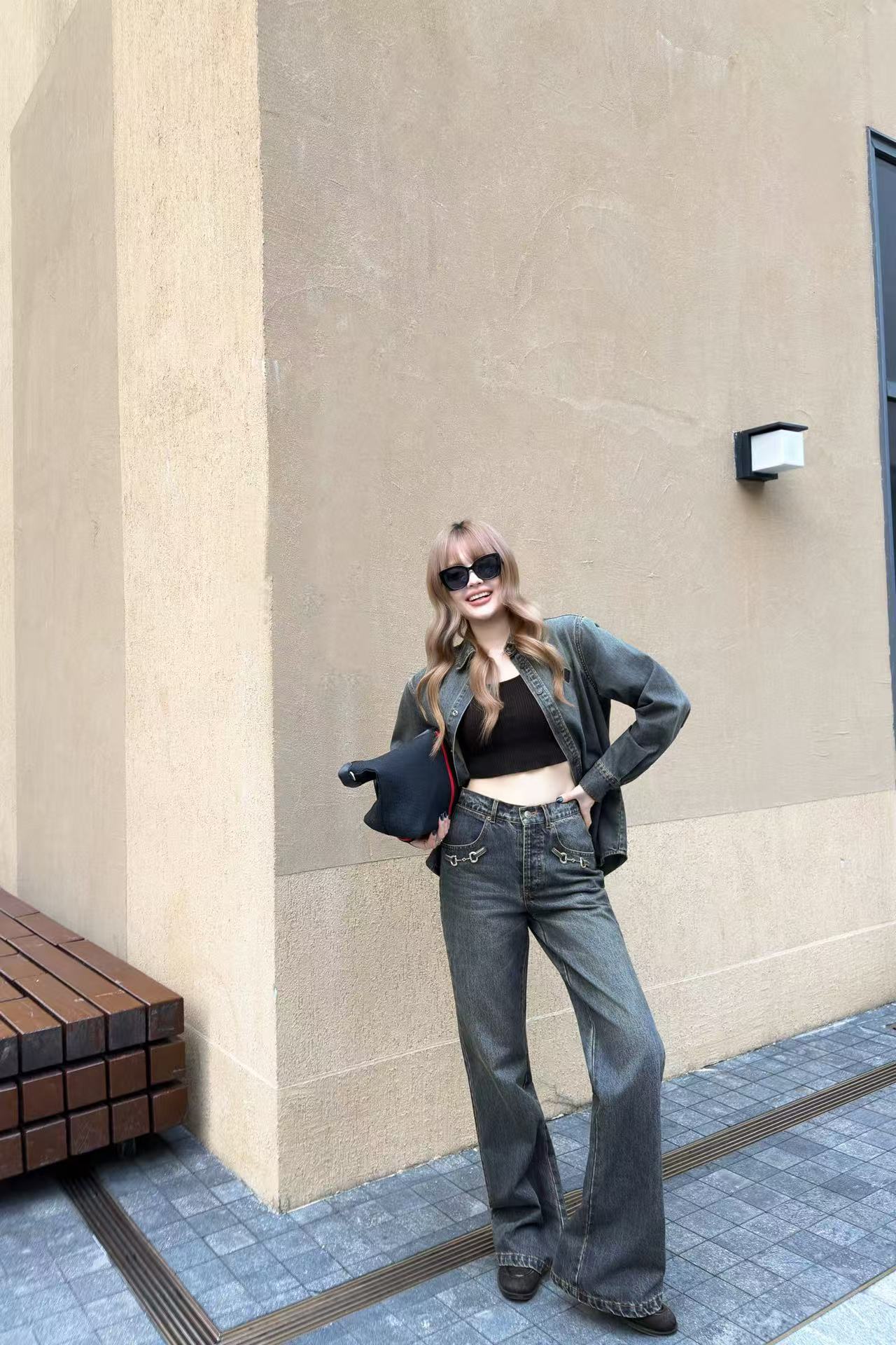 GUCC1 デニムシャツ＋パンツ【50％割引+送料無料】