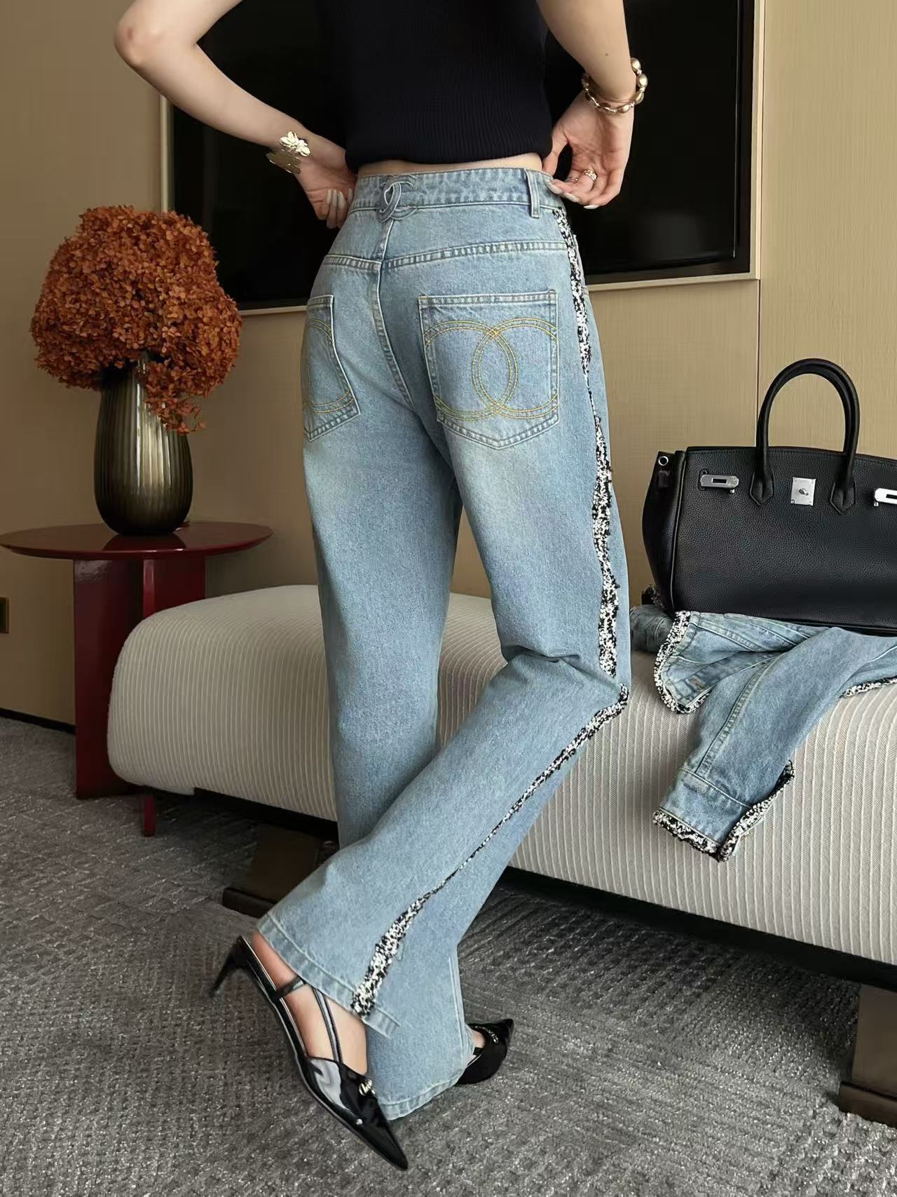 CHANE1 高品質ダブルCジーンズ【50％割引+送料無料】