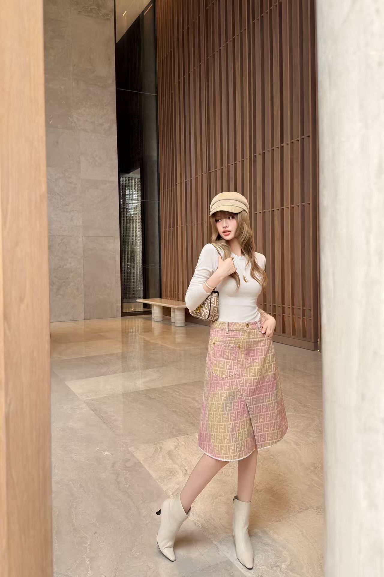 FEND1 高品質カラーデニムスカート【50％割引+送料無料】