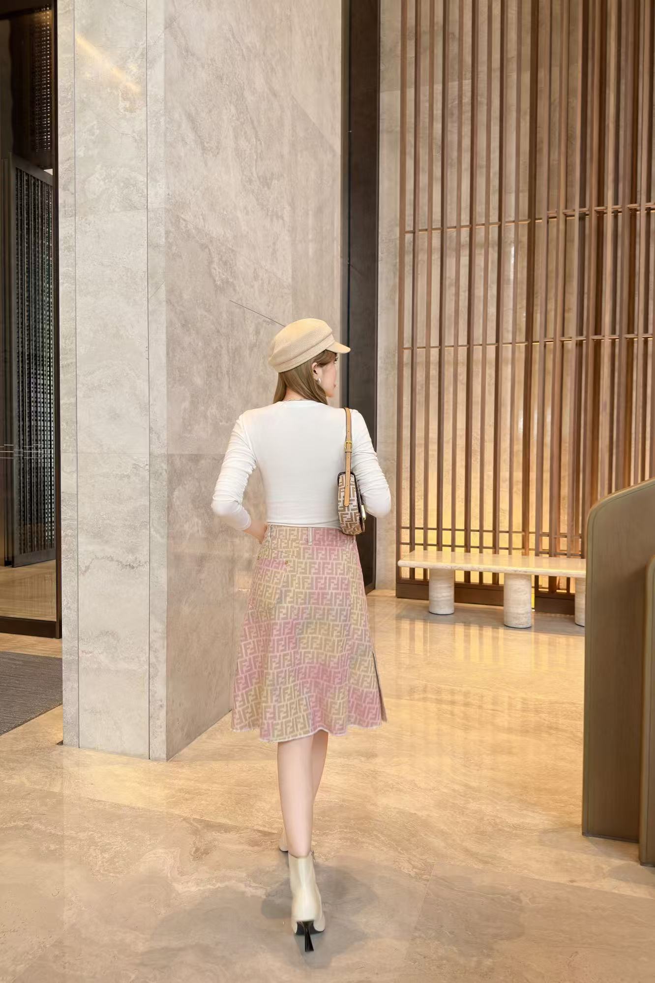 FEND1 高品質カラーデニムスカート【50％割引+送料無料】