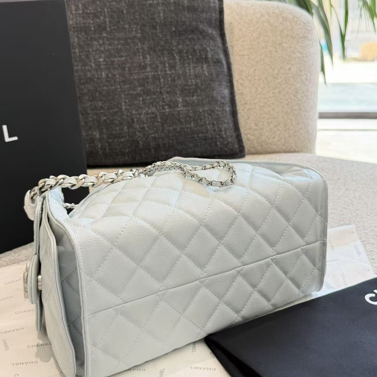 CHANE1 チェーンレザーバケットバッグ【50％割引+送料無料】