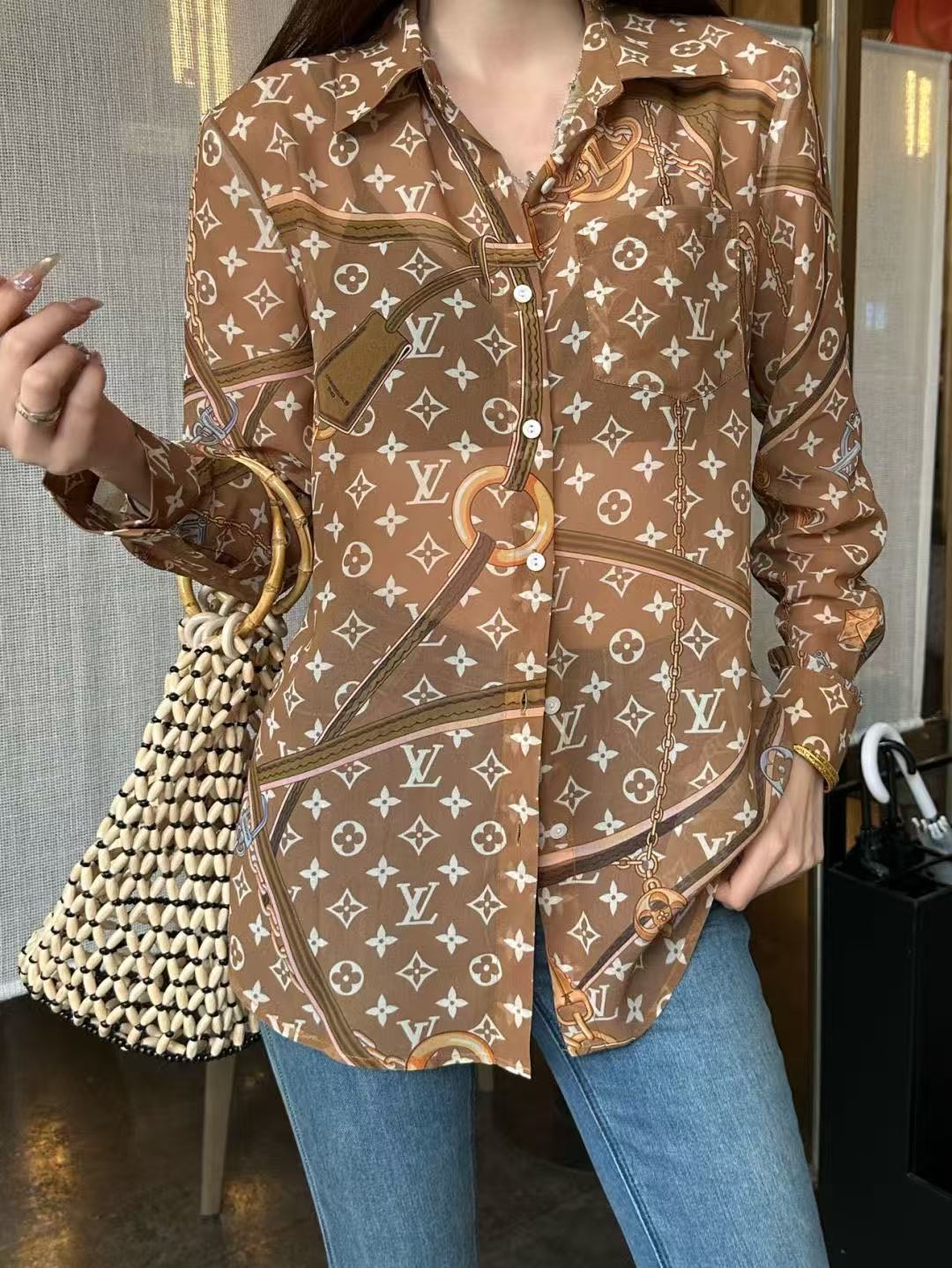 LVプリントシャツ【50％割引+送料無料】